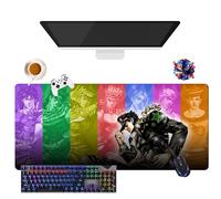 Alfombrilla de ratón Anime JoJo's Bizarre Adventure | Alfombrilla de ratón impermeable extra grande | Base de goma antideslizante para PC, portátil, e-Sport (3, 35,4" × 15,7" × 0,12")
