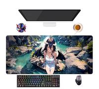 Alfombrilla de ratón Anime Overlord Albedo Shalltear | Alfombrilla de ratón XXL impermeable (90 cm x 40 cm x 3 mm) | Base antideslizante de goma (14)