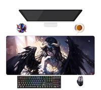 Alfombrilla de ratón Anime Overlord Albedo Shalltear | Alfombrilla de ratón XXL impermeable (90 cm x 40 cm x 3 mm) | Base antideslizante de goma (10)