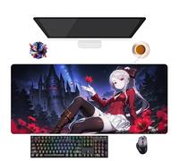 Alfombrilla de ratón Anime Overlord Albedo Shalltear | Alfombrilla de ratón XXL impermeable (90 cm x 40 cm x 3 mm) | Base antideslizante de goma (3)