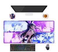 Alfombrilla de ratón Anime Rascal Does Not Dream of Bunny Girl Senpai Sakurajima Mai | Alfombra XXL lavable con bordes reforzados (90 cm x 40 cm x 3 mm) | Superficie duradera y antideslizante (2)