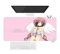Alfombrilla de ratón Anime Sora no Otoshimono Heaven's Lost Property Ikaros, Alfombra Gamer XXL (90 x 40 cm), Base antideslizante + superficie suave (f)