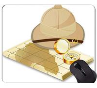 Alfombrilla de ratón Antideslizante para Juegos de Caucho, brújula con Almohadilla de Mapa mágica con Borde Cosido