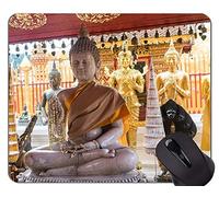 Alfombrilla de ratón antirresbaladizo, la religión de Chiang Mai Buda personalizó los cojines de ratón del juego del rectángulo