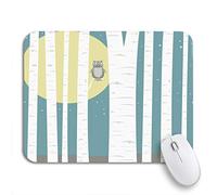 Alfombrilla De Ratón Árbol Azul, Álamos Iluminados por La Luna, Gris, Abstracto, Noche, Bosque Fantasmal Alfombrilla Ratón Ordenador Cómoda Alfombrilla Gaming, para Oficina, Hogar, 25 x 30cm