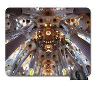 Alfombrilla De Ratón, Arquitectura Catedral Sagrada Familia Iglesia Tapete De Juego Antideslizante Mouse Pad Antideslizante Alfombrilla De Ratón para Juegos para Ordenador Oficina 25X30Cm