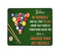 Alfombrilla De Ratón Arte Inspirador para Jugadores De Billar Que Supera Cualquier Obstáculo 25X30Cm Antideslizante Alfombrilla para Ratón Antipolvere Mousepad para Oficina Juego