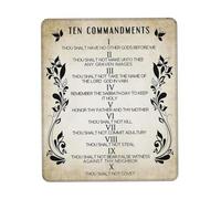 Alfombrilla De Ratón Arte Vintage De Los Diez Mandamientos, Versículo 10 25X30Cm Antideslizante Alfombrilla para Ratón Bordes Cosidos Alfombrillas De Mouse para Hogar Oficina