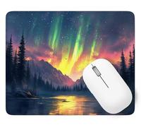 Alfombrilla de Ratón Aurora Alfombrilla Ratón, 250 x 210 mm Pequeña Mouse Pad Gaming Lago, Mejora la Precisión y la Velocidad con Base de Goma Antideslizante y Bordes Cosidos Duradera y Cómoda p1j-552