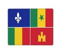 Alfombrilla De Ratón Bandera Criolla De Luisiana Gaming Tapete Lavable Alfombrilla Portátil Alfombrilla De Ratón para Juegos para Hogar Mac Escritorio 25X30Cm