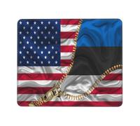 Alfombrilla De Raton Bandera De Estonia con Cremallera Divertida Alfombrillas Antideslizante Alfombrillas Cuadradada Superficie Antipolvere Mousepad para Hogar Computadora Home Office XL