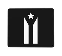 Alfombrilla De Raton Bandera De Protesta En Blanco Y Negro De Puerto Rico Mouse Pad Portátil Alfombrilla Ratón Antideslizante Alfombrillas Cuadradada para Home Office Oficina Pc M