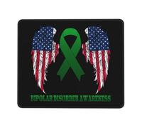 Alfombrilla De Raton Banderas Estadounidenses Luchan contra El Trastorno Bipolar Mouse Pad Antideslizante Alfombrillas Cuadradada Impermeable Mousepad para Computadora Pc Oficina M