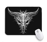 Alfombrilla De Ratón Biomecánica De La Cabeza De Cabra Satánica En El Apocalipsis Alienígena Alfombrilla para Computadora Lavable Alfombrilla Raton, para Portátil, Hogar, 25 x 30cm