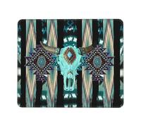 Alfombrilla De Ratón Bisonte De La Rueda Medicinal De Los Nativos Americanos del Suroeste Alfombra Escritorio Portátil Mousepad Suave Alfombrilla Gaming para Ratón para Computadora Mac 25X30Cm