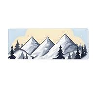 Alfombrilla de ratón blanca de 11.8 x 31.5 pulgadas, antideslizante, de gran tamaño para jugadores y uso en la oficina.