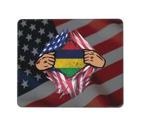 Alfombrilla De Ratón Blood Inside Me Mauritius Flag Mouse Pad Multifuncional Mousepad Duraderos Alfombra Raton para Oficina Trabajo Pc 25X30CM