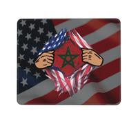 Alfombrilla De Ratón Blood Inside Me Morocco Flag Alfombra Raton Multifuncional Mousepad Duraderos Tapete Escritorio para Pc Trabajo Oficina 25X30CM