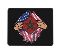 Alfombrilla De Ratón Blood Inside Me Morocco Flag Tapete Escritorio Multifuncional Mousepad Duraderos Mouse Pad para Trabajo Oficina Pc 25X30CM