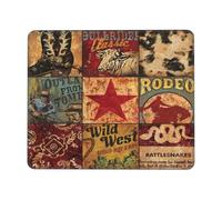 Alfombrilla De Ratón Botas De Vaquero Rústicas De Piel De Vaca Estilo Country Occidental Alfombrilla Escritorio Lavable Accesorio Escritorio Portátil Protector Escritorio para Pc Mac 25X30Cm