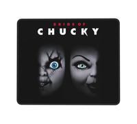 Alfombrilla de ratón Bride Of Chucky con borde cosido, base de goma antideslizante, tejido de licra lavable, compatible con ordenadores y