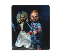 Alfombrilla de ratón Bride Of Chucky con borde cosido, base de goma antideslizante, tejido de licra lavable, compatible con ordenadores y