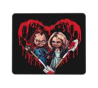 Alfombrilla de ratón Bride Of Chucky con borde de goma, alfombrilla de escritorio, bloc de notas, alfombrilla de juego multicódigo para ordenadores