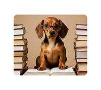Alfombrilla de Ratón Cachorro de Perro Salchicha ratón de Biblioteca
