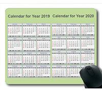 Alfombrilla de ratón Calendario 2019 para Juegos, Almohadilla de ratón Calendario 370 para Juegos, Agenda 2019 con Detalles de Vacaciones