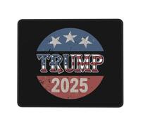 Alfombrilla De Ratón Campaña Trump 2025 para Presidente Vintage Alfombrilla para Ratón De Oficina Resistente A La Abrasión Mouse Pad Pequeña, para Portátil, Ordenador, 25x30cm