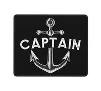 Alfombrilla De Ratón Captain with A Boat Anchor Tapete Escritorio Multifuncional Alfombra Raton Duraderos Mousepad para Pc Oficina Ordenador 25X30CM
