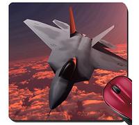 Alfombrilla De Ratón, Caza F22 Sunset Fire A Una Altitud por Encima De La Capa De Nubes Tapete De Juego Multifuncional Mousepad Antideslizante Alfombrilla De Escritorio para Ratón Juegos 25X30Cm