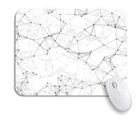 Alfombrilla De Ratón Ciencia De Patrones Estructura del ADN En 3D Química Red De Átomos Alfombrilla Ratón Ordenador con Bordes Cosidos Mouse Pad Pequeña, para Portátil, Oficina, 25 x 30cm