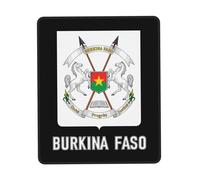 Alfombrilla De Ratón Coat of Arms of Burkina Faso Flag Emblem Alfombra Raton Multifuncional Mouse Pad Protector Mousepad para Oficina Pc Ordenador 25X30CM