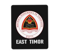 Alfombrilla De Ratón Coat of Arms of East Timor Timorese Flag Emblem Mouse Pad Protector Mousepad Antideslizamiento Alfombra Raton para Trabajo Ordenador Pc 25X30CM