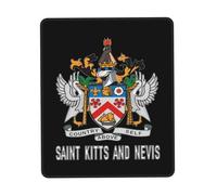 Alfombrilla De Ratón Coat of Arms of Saint Kitts and Nevis Flag Emblem Mouse Pad Multifuncional Mousepad Protector Alfombra Raton para Trabajo Ordenador Pc 25X30CM