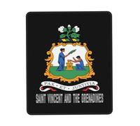 Alfombrilla De Ratón Coat of Arms of Saint Vincent and The Grenadines Emblem Mousepad Multifuncional Mouse Pad Protector Tapete Escritorio para Ordenador Pc Trabajo 25X30CM