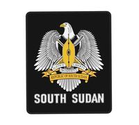 Alfombrilla De Ratón Coat of Arms of South Sudan Emblem Tapete Escritorio Multifuncional Alfombra Raton Duraderos Mousepad para Trabajo Oficina Ordenador 25X30CM