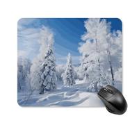 Alfombrilla de ratón con árboles de invierno cubiertos de nieve, alfombrilla de ratón para juegos, alfombrilla de mouse para juegos, alfombrilla de mouse para escritorio, alfombrilla de mouse grande