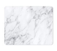 Alfombrilla de ratón con aspecto de mármol I 24 x 19 cm I Alfombrilla de ratón en blanco grisáceo I Tamaño estándar, antideslizante I Moderno y sencillo I Granito con aspecto de piedra I dv637
