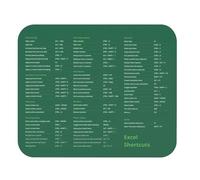 Alfombrilla de ratón con atajos de Excel, 240 x 200 x 4 mm, 2 unidades, color: accesos directos de Excel
