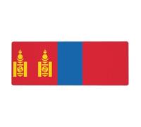 Alfombrilla de ratón con bandera de Mongolia de 11.8 x 31.5 pulgadas, base antideslizante para teclado RGB, mouse y portátil, adecuada para juegos y oficina.
