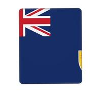 Alfombrilla de ratón con base de goma de la bandera de las Islas Turcas y Caicos con borde cosido, tapete de escritorio antideslizante para juegos de oficina, superficie de tela lisa, múltiples