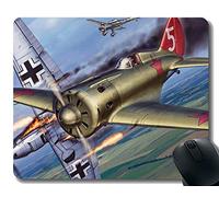 Alfombrilla de ratón con Borde Cosido, Alfombrilla de ratón Militar Polikarpov I 16 para Escritorio de Oficina o Alfombrilla de ratón para Juegos
