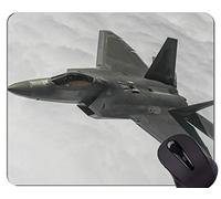 Alfombrilla de ratón con borde cosido, espray de raptor militar F 22 antideslizante con base de goma y tapete