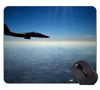 Alfombrilla de ratón con Borde Cosido, F 15e Strike Hawk Plane Base de Goma Antideslizante Mousepad