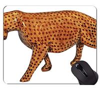 Alfombrilla de ratón con borde de bloqueo, familia de leopardo gato alfombrillas para ratón leopardo