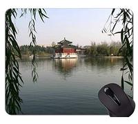 Alfombrilla de ratón con borde de bloqueo, imagen Buda Buena y maldad personalizada Rectangle Gaming Mouse Pads