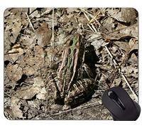 Alfombrilla de ratón con borde de bloqueo, Lithobates Pipiens Cat Family Leopard Mouse Pads