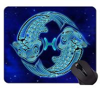 Alfombrilla de ratón con Borde de Bloqueo, Zodiac Zodiac Constellation Design Astrology Themes of Mouse Pads